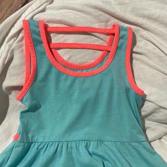 Pink Violet 6x turquoise fit n flare hi low hemline sequined unicorn flip euc - Picture 9 of 10